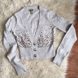 Gorgeous Hollister rayon/rabbit sequined sweater!